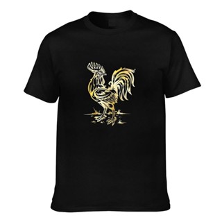 เสื้อยืด พิมพ์ลายไก่ คุณภาพสูง สไตล์วินเทจ สําหรับผู้ชาย