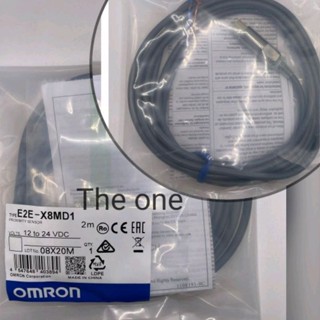 E2E-X8MD1 12-4vdc 2m 2สาย Omron Barrel-Style Proximity Sensor, M12 x 1, 8 mm Detection, NO Output, 12 → 24 V dc, IP67