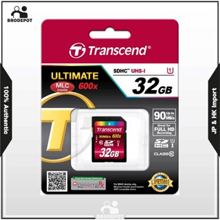 Transcend 32GB SDHC Class 10 UHS-1 Flash Memory Card Up to 90MB/s (TS32GSDHC10U1)