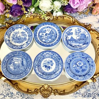 Vintage Spode Blue Room Miniature Plate จานจิ๋ว จานเนย