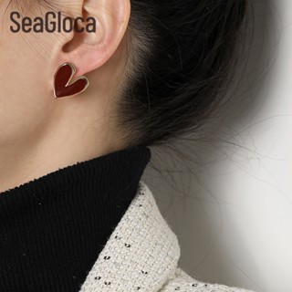 Seagloca Niche ต่างหูแบบหนีบ รูปหัวใจ เรียบง่าย สําหรับผู้หญิง No.33