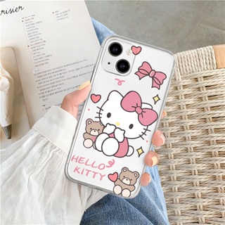 Pink bow เคสไอโฟน iPhone 11 8 Plus case X Xr Xs Max Se 2020 cover เคส iPhone 13 12 pro max 7 Plus 14 pro max