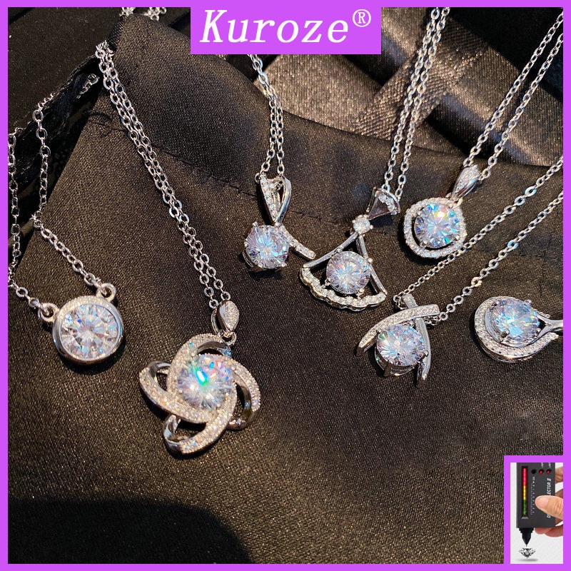 [GRA]สร้อยคอจี้ Moissanite สี D Pt950