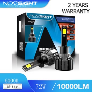 Novsight มาใหม่ N39 H4 หลอดไฟหน้ารถยนต์ LED 6000K 72W 10000LM สว่างมาก ขนาดเล็ก แสงสีขาว ไดร์เวอร์ในตัว คุณภาพดีสุดๆ