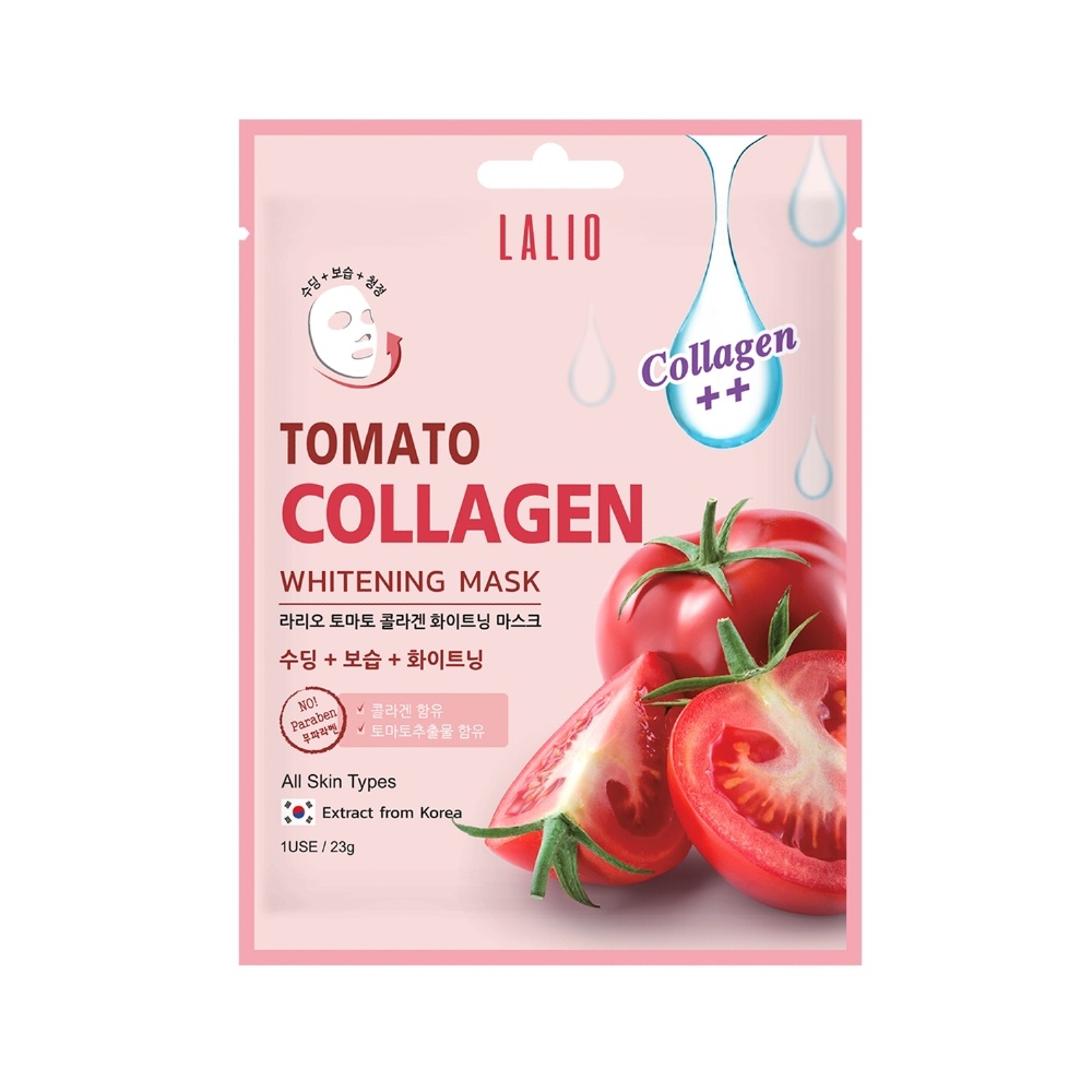 LALIO Tomato Collagen Whitening Mask มาส์กแผ่น 1 sheet - รูปที่ 2