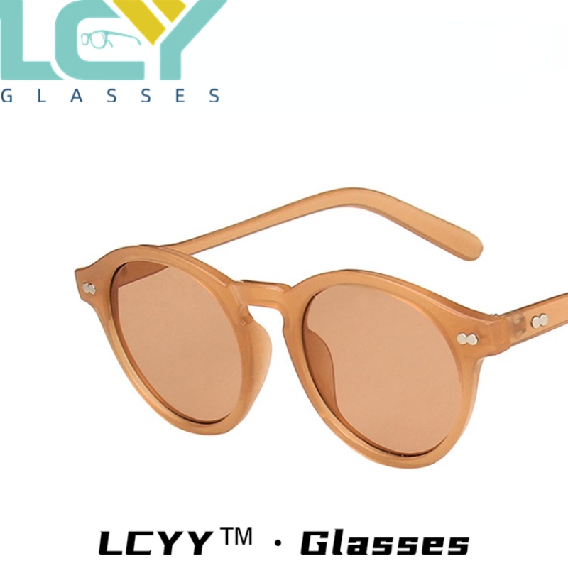 Lcyy2023 ใหม่ แว่นตากันแดด กรอบกลม สไตล์เรโทร แฟชั่น 13028 - รูปที่ 5