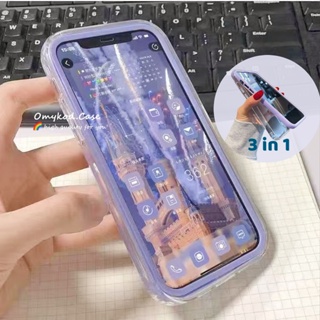 🌈Ready Stock 🏆Redmi 11 10 8 9 Pro Redmi 10 9 9A 9C 9T Redmi A1+ 3 In 1 Candy Color Phone Case Transparent Casing Silicon Soft Cover