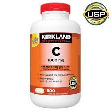 exp.08/2026 แบบแบ่งขายใส่ถุงซิ๊ปล็อค Kirkland Vitamin C 1000 mg. 500 tablets วิตามินซี 1000 มก. Kirkland C