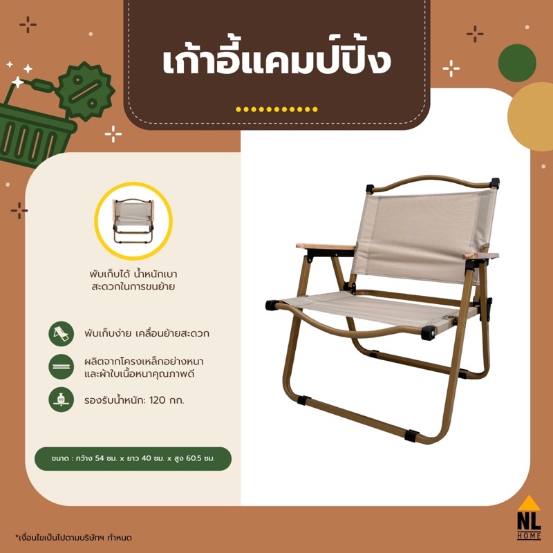 เก้าอี้แค้มปิ้ง ผ้า Oxford หนา ไซด์ M  ขาอลูมิเนียม Portable Camping Chair รหัส ZZ001