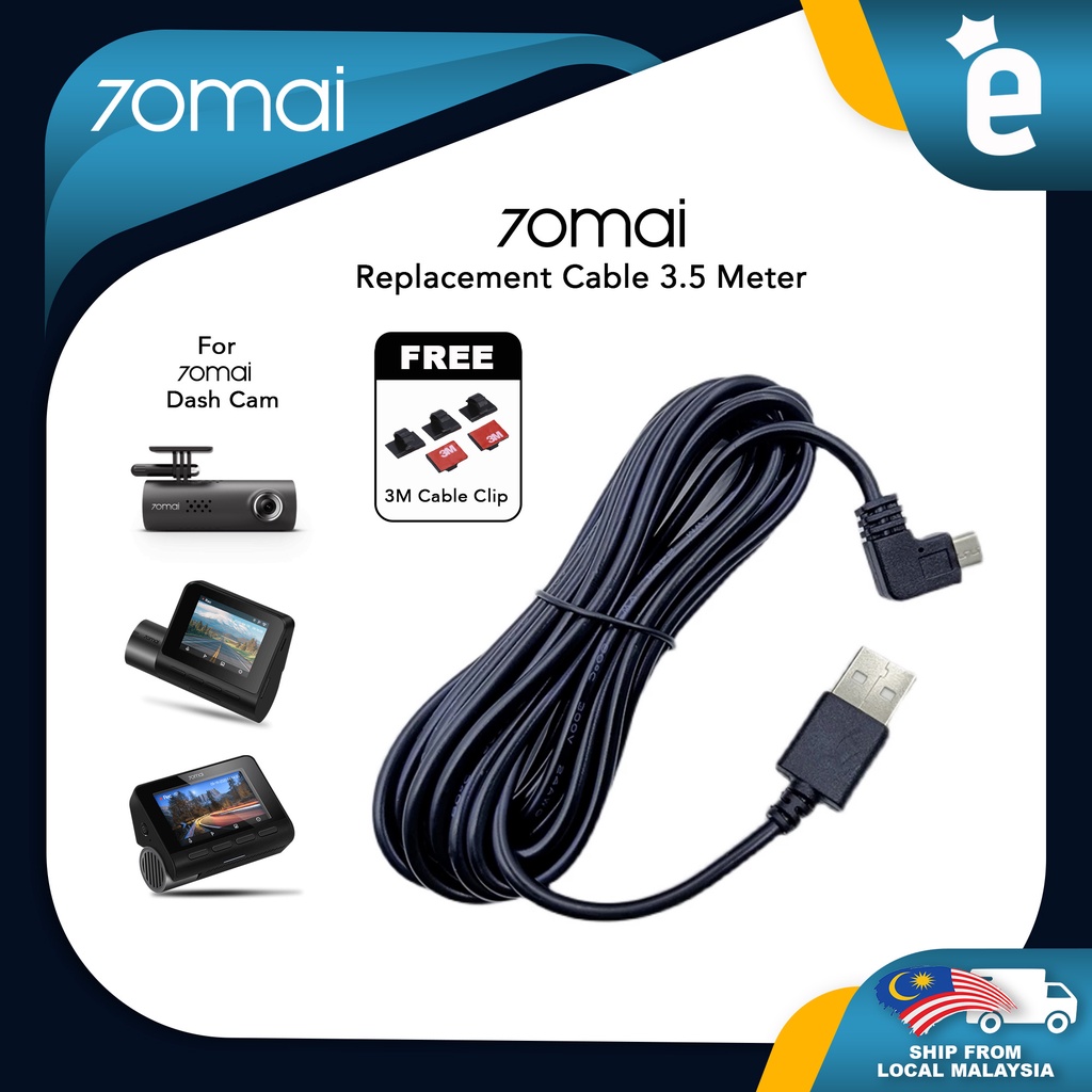 70mai สายชาร์จสําหรับ 70mai 4K A800S 70mai A500S 70mai 1S D06 D07 D10 M300 70mai สาย Micro USB สําหร