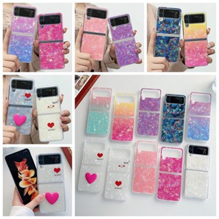 เคสโทรศัพท์มือถือแบบแข็ง พับได้ สีตัดกัน สําหรับ Samsung Galaxy Z Flip 3 Z Flip 4 zflip3 zflip4