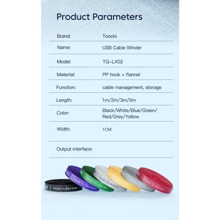 Toocki Cable Organizer การจัดการเคเบิล Tearable Organizador สาย Winder Ties อุปกรณ์เสริมโทรศัพท์สายไฟ Organizer และสายเคเบิล