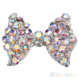 【AG】10 Pcs 3D Rhinestone Bow Shape Nail Art Glitter Decoration DIY Manicure