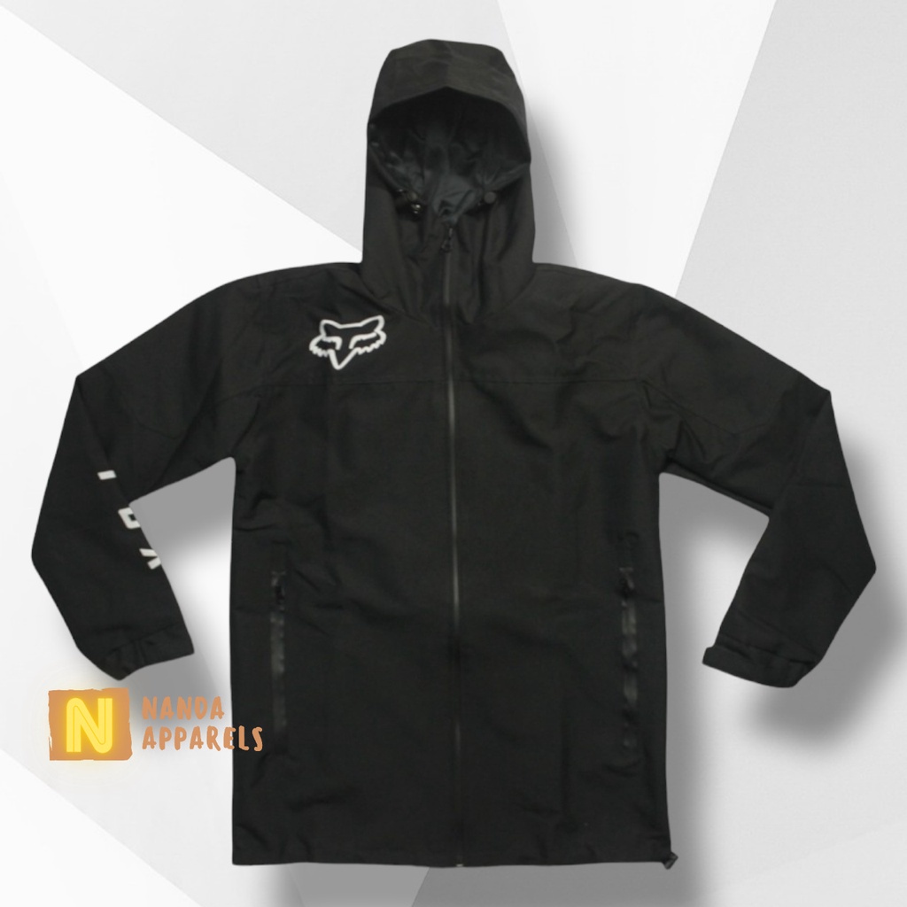PARACHUE JACKET เสื้อแจ็คเก็ตผู้ชาย - TRAIL JACKET - เสื้อแจ็คเก็ตกันน้ํา FOX สีดํา (สีดํา), KTM HUSQVARNA KLX CRF JACKET BLACK FOX JACKET BLACK TOURING MOTORCYCLE JACKET MOTOCROSS JACKET SUPERMOTO JACKET เสื้อแจ็คเก็ตกันน้ํา NANDA