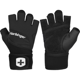 Harbinger Training Grip Wrist Wrap Glove - Black ถุงมือออกกำลังกาย ถุงมือยกน้ำหนัก ฟิตเนส แท้100%