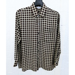 DANPOL แท้ อก44 เสื้อเชิ๊ตแขนยาวลายสก๊อตคลาสสิก