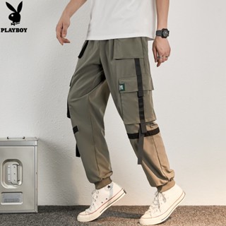 Playboy Spring New Casual Work Pants Mens Straight Multi-pocket