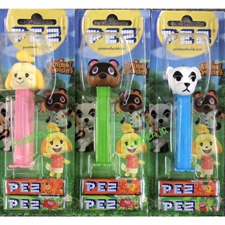 PEZ (เพซ) ลูกอมรสผลไม้ พร้อมแท่งการ์ตูนหัวโต Nintendo ลาย Animal Crossing 2022 New🍭