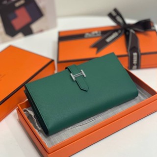 🔥ผ่อนได้🔥Hermes Wallet กระเป๋าสตางค์ใบยาว 19 cm [ หนังแท้ ] งาน Original อุปกรณ์ : Full Box Set