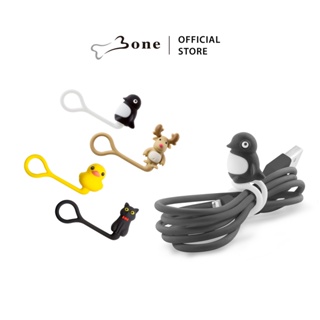 [Bone] สายรัดซิลิโคน (Style Q Cord Tie) : สำหรับรัดจัดเก็บสายไฟเเละอื่นๆ / วัสดุซิลิโคนเป็นมิตรกับสิ่งแวดล้อม (Eco-friendly)