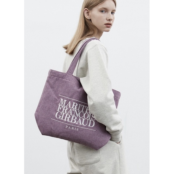 🇰🇷 พรี Marithe Francois Girbaud Classic Logo Wool Eco Bag