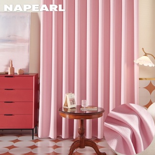 Napearl ผ้าม่านทึบแสง 60-70% สีพื้น สไตล์โมเดิร์น สําหรับตกแต่งบ้าน ห้องนอน ออฟฟิศ