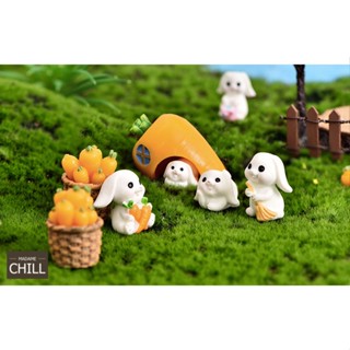 [MC393] ตุ๊กตุ่นจิ๋ว กระต่าย ในสวน 🐰🏞️ (1 ตัว ราคา 10, 12 บาท)