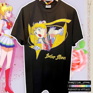 เสื้อยืดผ้าฟอกนิ่ม สีดำ Sailormoon