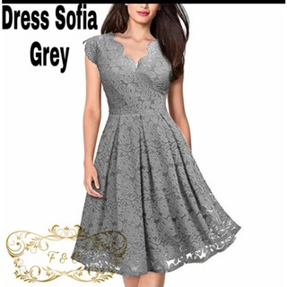 Gh - SOFIA DRESS / กระโปรงยาวคลุมเข่า / ชุดเดรสลําลอง สําหรับผู้หญิง / ชุดเดรสเชิญร่วมสมัย / ชุดเดรสผ้านําเข้า / ชุดเดรสผ้า ผู้ใหญ่