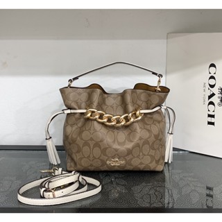 🔥พร้อมส่ง🔥👉COACH 👈กระเป๋าสะพายข้างผู้หญิง หนังแท้ ขนาด 22 cm. พร้อมBox