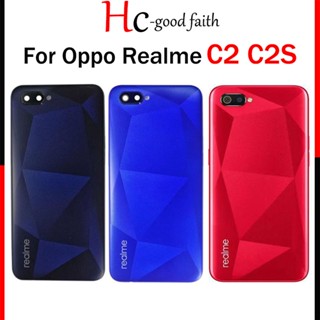 ใหม่ ฝาครอบแบตเตอรี่ ด้านหลัง ทนทาน คุณภาพสูง แบบเปลี่ยน สําหรับ OPPO Realme C2 C2S RMX1941 RMX1945