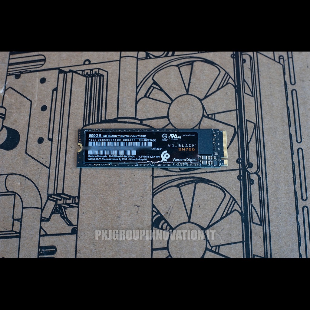 500 GB SSD (เอสเอสดี มือสอง ) WD BLACK SN750 PCIe/NVMe M.2 2280 (WDS500G3X0C)