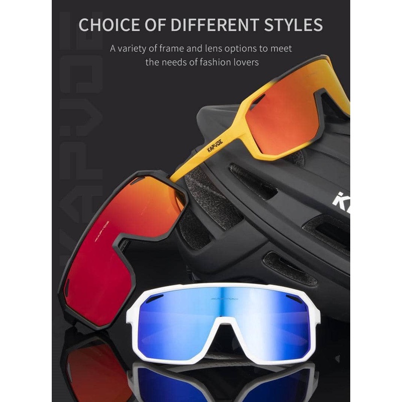 แว่นกีฬา Kapvoe X62 : Outdoor Sports & Leisure Sunglasses แว่นตาปั่นจักรยาน