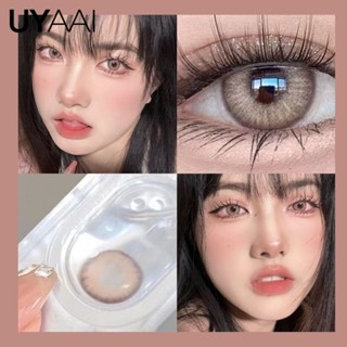 Uyaai คอนแทคเลนส์ สีน้ําตาลอ่อน 14.0 มม. 2 ชิ้น ต่อคู่