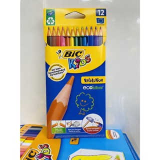 BIC_Kidsดินสอสีไม้จากประเทศฝรั่งเศษ12สีEvolution