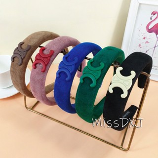 ที่คาดผม หนังนิ่ม ฟองน้ํา รูปกะโหลกศีรษะ ทรงกว้าง สีพื้น แบบเรียบง่าย แฟชั่นทันสมัย สําหรับผู้หญิง