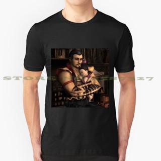 เสื้อยืดผ้าฝ้ายพรีเมี่ยม เสื้อยืด ผ้าฝ้าย ใส่สบาย ลาย The Chosen One - Shang Tsung And Mileena ( ) สีขาว สําหรับผู้ชาย H