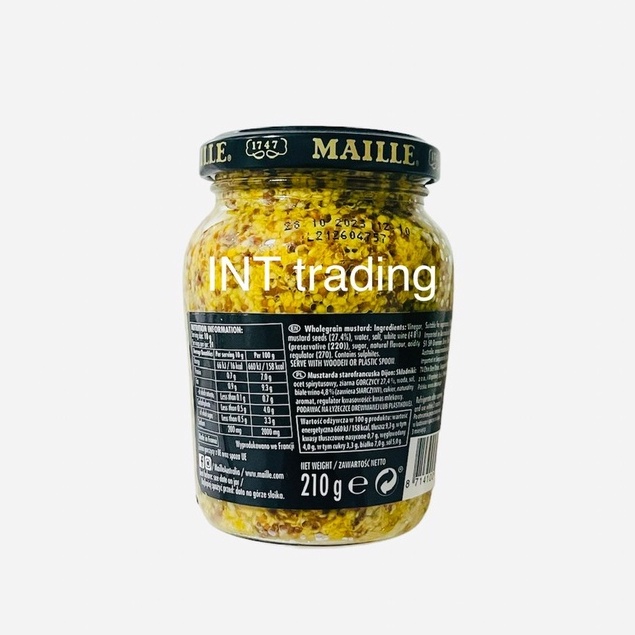 MAILLE Whole Grain Mustard 210g.โฮลเกรนมัสตาร์ด ขนาด 210 กรัม - รูปที่ 3