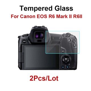 ฟิล์มกระจกนิรภัยกันรอยหน้าจอกล้อง HD LCD ใส สําหรับ Canon R6 II EOS R6 Mark II R6II Markii 2 ชิ้น