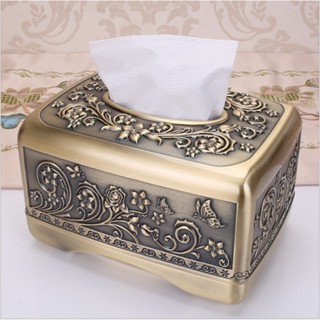 Luxury Europe  Metal Tissue Box Tissue Canister Metal Tissue Box Decorative Napkin Holder Paper Napkins For Table Decor