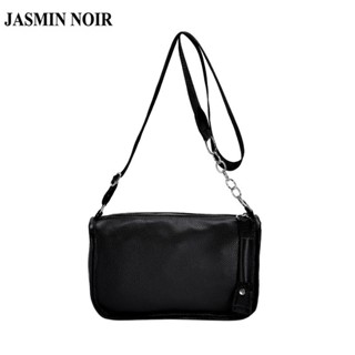 Jasmin NOIR กระเป๋าสะพายไหล่ กระเป๋าถือ หนัง PU เรียบง่าย สําหรับสตรี