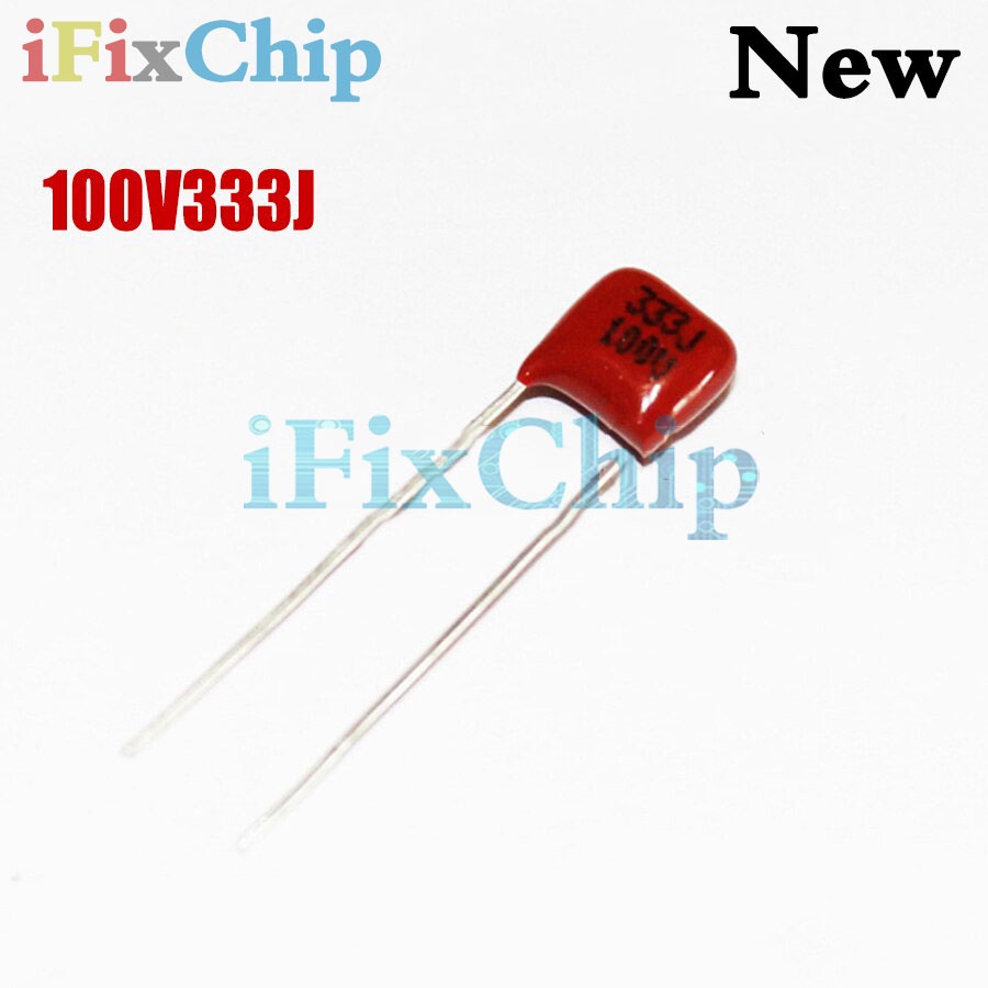 50PCS 100V333J 33NF 100V 333J Pitch 5 มม.CBB ตัวเก็บประจุฟิล์มโพรพิลีน