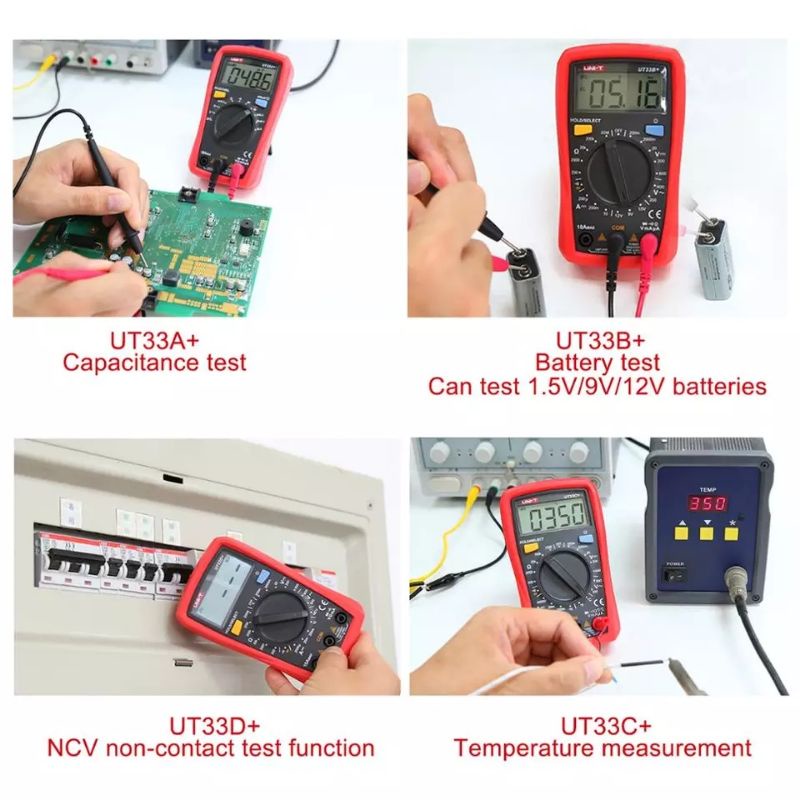 0มัลติมิเตอร์ดิจิตอล UNI-T  UT33B+ Digital multimeter คุ้มค่า แม่นยำ ครบทุกฟังชั่นพื้นฐาน ของแท้ 100% - รูปที่ 2