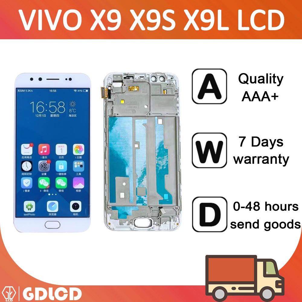 Vivo X9 X9S X9L จอแสดงผล LCD หน้าจอสัมผัสพร้อมกรอบ Digitizer Assembly อุปกรณ์เสริมสําหรับ X9SL 5.5"