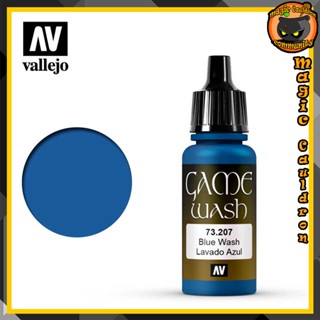 Blue Wash 17ml. Vallejo Game Color Wash สีอะคริลิคสูตรน้ำ