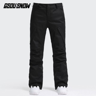 GsouSnow ski pants single board mens waterproof windproof thickened warm double board ski suit loose snow pants mens DKLC