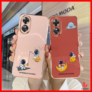 เคส OPPO A17 A17K A16 A57 2022 A77S A57 2016 A39 A71 A15 A15S A54 Astronaut Soft Case 2B-XQ