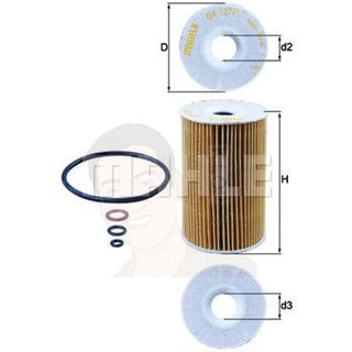 OX 127-1D กรองน้ำมันเครื่อง (BMW M43 / 3 (E36 E46), 5 (E34)