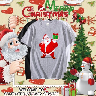 เสื้อผ้าคริสต์มาส เสื้อยืด เสื้อคู่วินเทจ เสื้อ Christmas เสื้อวันคริสต์มาส christmas shirt ระบายอากาศได้ 471