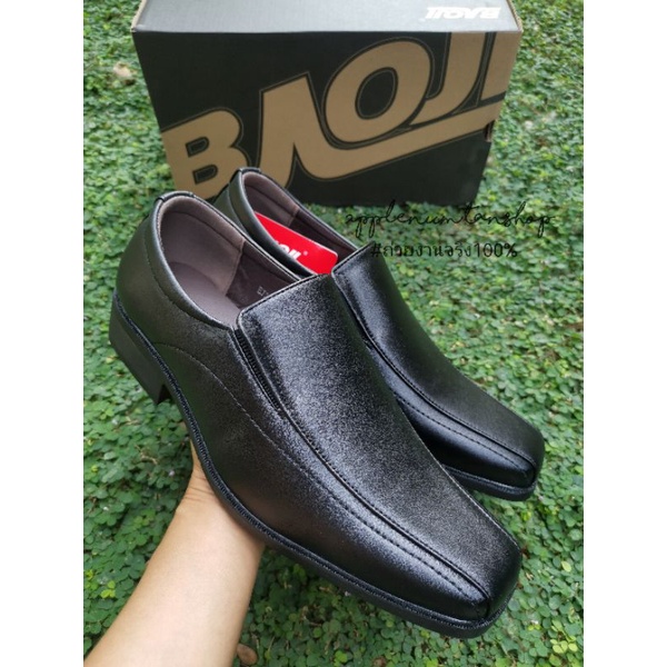 รองเท้าคัชชูผู้ชาย baoji แท้ รุ่นหัวเรียว รองเท้าหนังใส่เรียน ใส่ทำงาน sz. 39-47